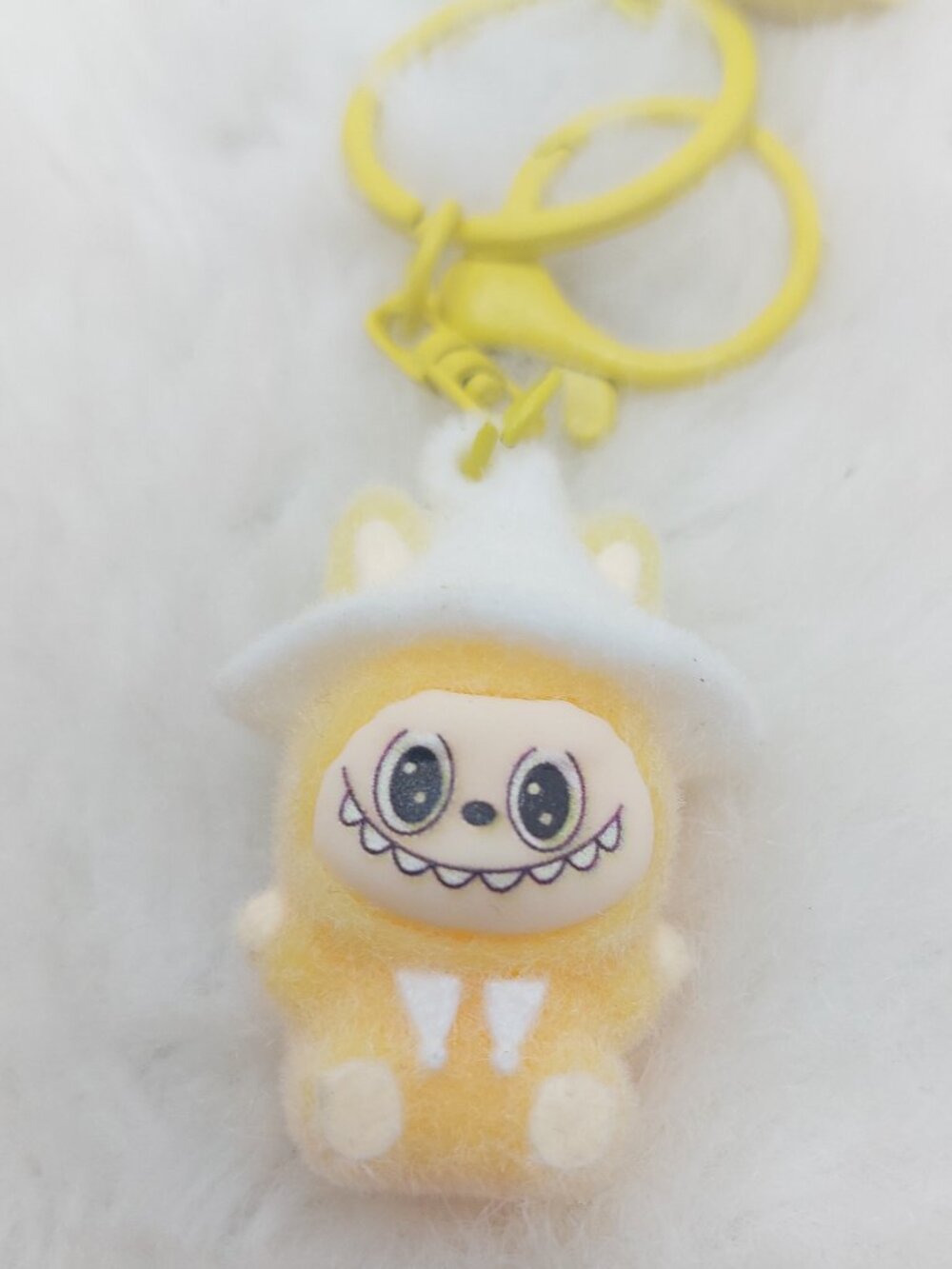 Labobu Halloween Hat Keychain Pendant Yellow- Soft Bowknot Bag Charm